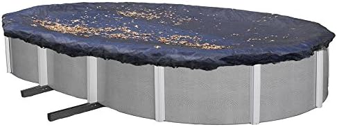 12 ft. x 20 ft. Oval Black Leaf Net Above Ground Pool Cover