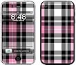 Pink Plaid Design Decorative Skin Decal Sticker for Apple 3G iPhone/ Apple iPhone 3GS 3G S