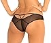 Rene Rofe Women's Crotchless Naughty Knickers Panty, Black, Small/Medium