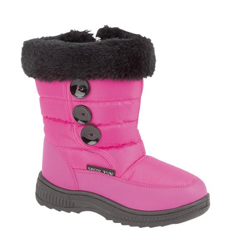 Girls Fleece Lined Snow Boots Size UK 7.5 Eu 25 (Pink)