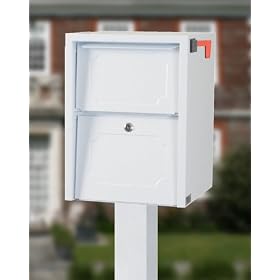 dVault Mailboxes Delivery Vault Junior Kit Box and Center Mount Surface Post... by DVault