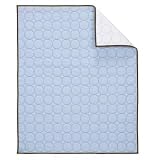 Bacati Quilted Baby Quilt - Blue/Chocolate