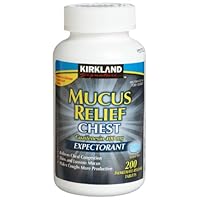 Kirkland Signature Mucus Relief Chest Expectorant (Guaifenesin 400 mg), 200-Count Immediate-Release Tablets (2 pack)