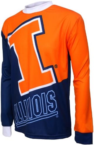 NCAA Boys' Illinois Fightin' Illini Long Sleeve Performance BMX Jersey (Multi, Small (6-8))