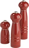 Cole and Mason Windsor Gourmet 4-3/4 Inch Pepper Mill, Red Gloss Wood