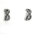 Marcasite Eaight Symbol Earrings, Size: 17mm