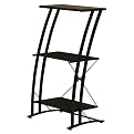 3 Shelf Tiered Bookcase - Black