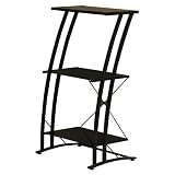 3 Shelf Tiered Bookcase - Black