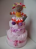 2-Tier Luxury Upsy Daisy Girl's Nappy Cake - In the Night Garden
