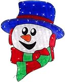 Prismatic Snowman Face 35 Light Decoration