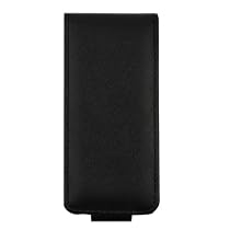 GTMax Permium Durable Leather Flip Carrying Case - Black for Apple iPod nano 16GB 8GB 5th 5G Generation NEWEST MODEL