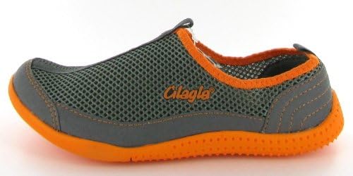 Glagla Womens 'Typhoon' Slip On Shoe, Charcoal/Neon Orange, US 7/EU 37