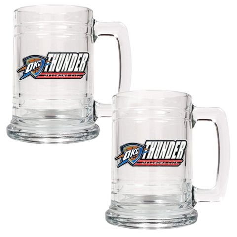 Oklahoma City Thunder Set of 2 Beer Mugs
