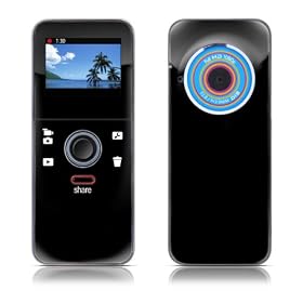 Solid State Black Design Decorative Protector Skin Decal Sticker for Kodak PLAYFULL Ze1 HD Video Camera Digital Camcorder
