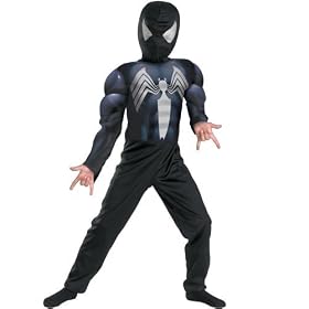 Black Suited Spiderman Muscle - Size: Child S(4-6)