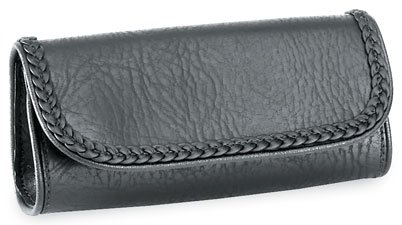 River Road Braided Handlebar/Windshield Bag HNDLBAR/WNDSHLD BAG BRAID RR BLK 8″X4″X2.5″ 107729