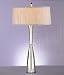 Murray Feiss Two-Light Cityscape Collection Table Lamp, Polished Nickel with Gray Textured Linen/Hardback Shade # 9183PN