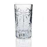 Godinger Set of 4 Crystal Palm Highballs