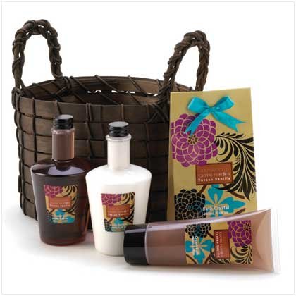 Exotic Fusion Bath Basket Lotion Health Beauty Gift Set