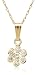 14k Yellow Gold 7-Stone Bezel Set Diamond Cluster Pendant (.11 cttw, J Color, I2 Clarity), 18