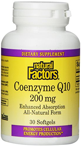 Natural Factors Coenzyme Q10 200mg Softgels, 30-Count Natural Factors Coenzyme Q10 200mg Softgels, 30-Count