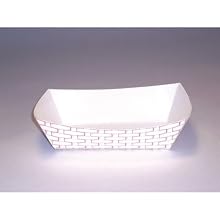 Boardwalk 30LAG200 2 lbs Red Weave Paper Food Tray (Case of 1,000)