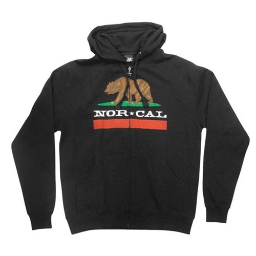 Nor Cal Zip Up Hoodies Republic Junior - Black - X-Small