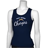 San Diego Chargers Navy Blue Ladies Scripted Tunic Length Tank Top
