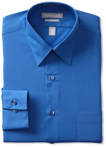 Van Heusen Long Sleeve Regular Fit Dress Shirt FRENCH BLUE 16.5 Nk 32-33 Sl