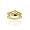 18K Gold over Sterling Silver Multi Shaped 3-Row Gemstone Ring