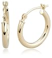 14k Yellow Gold 2mm Round Hoop Earrings