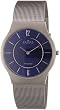Skagen Men's 233LTTN Blue Face Titanium Mesh Bracelet Watch