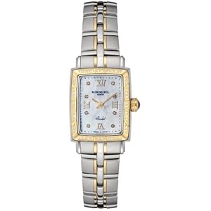 Raymond Weil Women's 9740-STS-00995 Parsifal Diamond Accented 18k Gold-Plated and Stainless Steel Watch