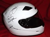 2011 Superstars of Nascar Sprint Cup Series Autographed Full Face Racing Cyber Helmet with 14 Signatures Total! Proof Photos of the Nascar Superstars Signing for Us!