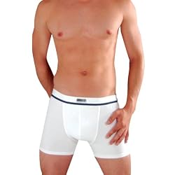 Mens New White Pouch Boxer Underwear Platinum Sport