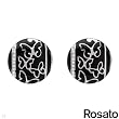 ROSATO Made in Italy Vibrant Earrings With Cubic zirconia Beautifully Designed in Black Enamel and 925 Sterling silver. Total item weight 12.4g Length 21mm