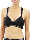 ToBeInStyle Sexy Classic Design Racerback Sports Bra Padded Wire-Free