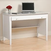 Prepac Belcarra Series Contemporary Wood Laptop Desk in White