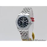 BREITLING Windrider Cockpit Lady Date Watch in Steel & Diamonds Bezel A7135653 B737 CACP by Breitling