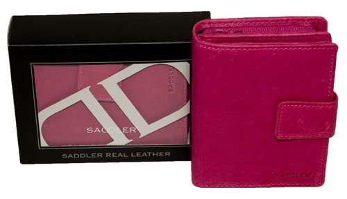 Saddler Genuine Leather Zip Round with Tab Fastener Purse Wallet