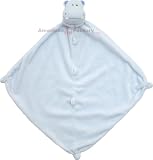 Chenille BLUE HIPPO Security Blankie