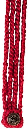 Crimson Braided Strand Ladies One Size Fits Most Handmade Crochet Headband