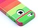 iPhone 5C Case, ULAK® [2in1 Shield Series] Slim Colorful High Impact Dual Layer Hybrid Protective Shockproof Case for Apple iPhone 5C with Soft Rugged TPU Inner Case +Hard Patterned Plastic Cover (Rainbow + Green)