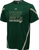 South Florida Bulls Green Under Armour Performance Football Sideline T-Shirt
