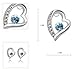 Joyfulshine Womens Crystal Earring Studs 18K Gold Plated Heart Earrings