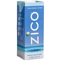 ZICO Pure Premium Coconut Water, 33.8-Ounce Tetra Paks (Pack of 12)