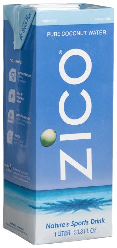 Zico Pure Premium Coconut Water, Natural Flavor, 1 Liter Units (Pack of 4)