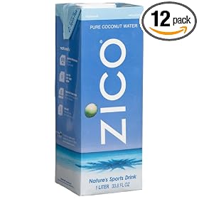 Zico Pure Premium Coconut Water, 33.8 Ounce Boxes (Pack of 12)