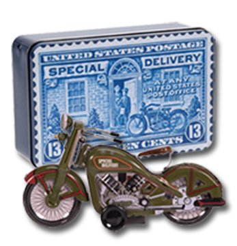 USPS Motorcycle Tin Collectible images