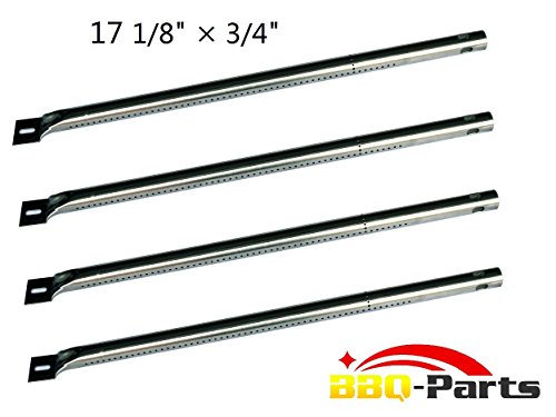 Hongso SBF731 (4-pack) Stainless Steel Burner Replacement for Select Gas Grill Models by Amana, Surefire and Others (17 1/8